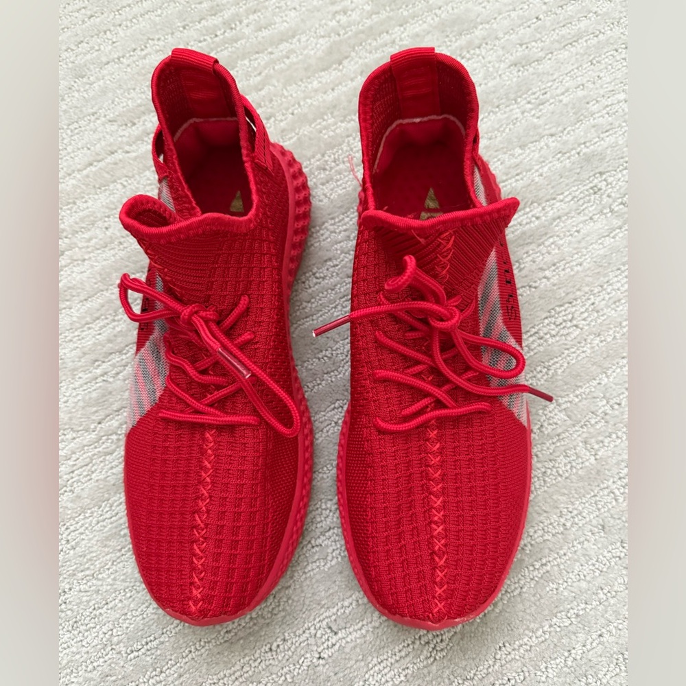 NWOT-Red Fashion Sneakers, 9